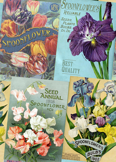 Restored and altered vintage seed catalogues